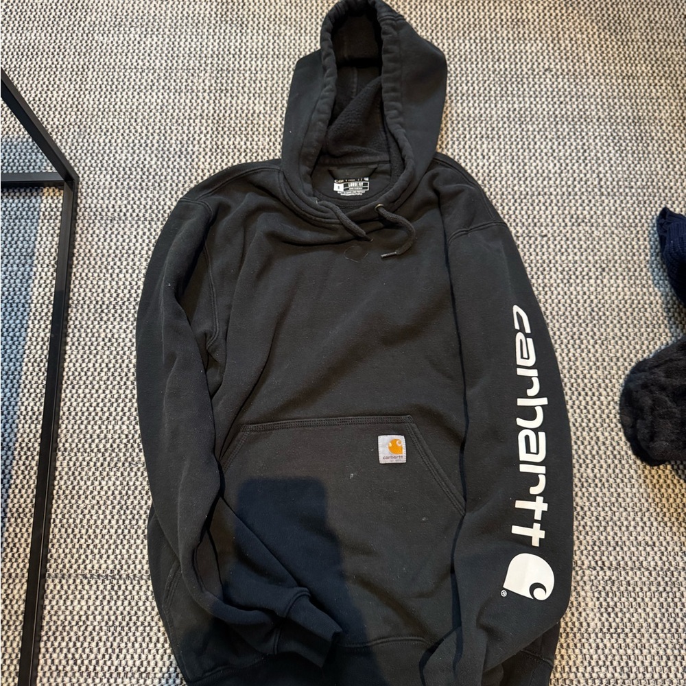 Carhartt Black Sweater Heavy-Duty Cotton Blend